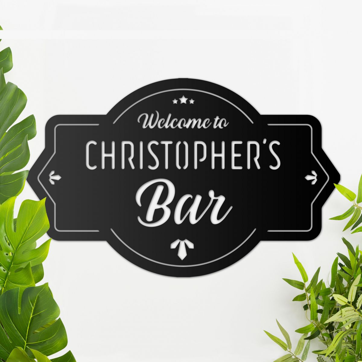 Welcome to the Bar Personalised Wall Art in Full 