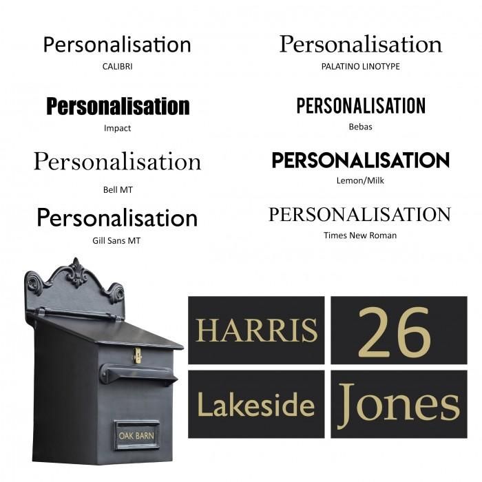 Fonts Available for Personalisation