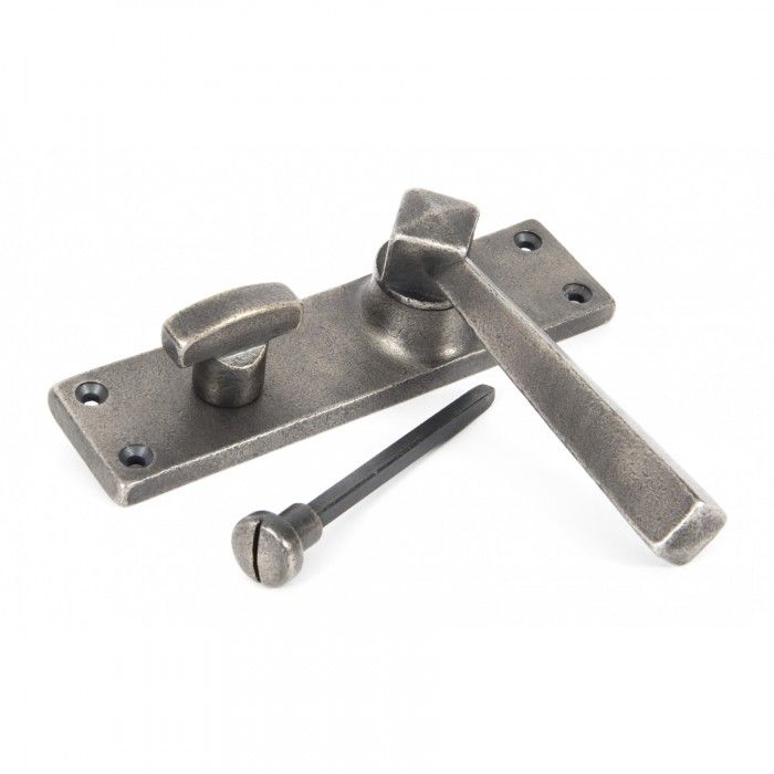 Pewter food Handle With Bathroom Lock