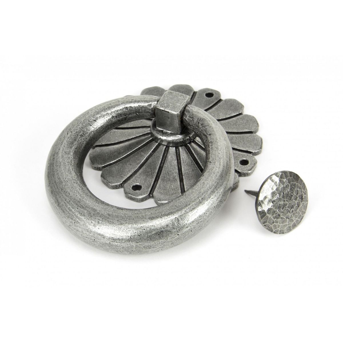 Floral Back plate Design Door Knocker with Door Stud Striker Plate