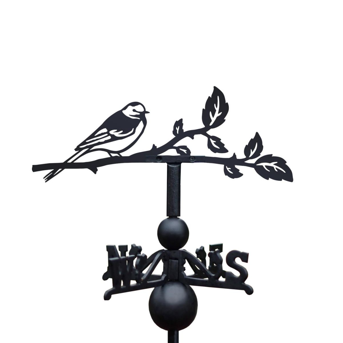 Pied wagtail weathervane on a white background