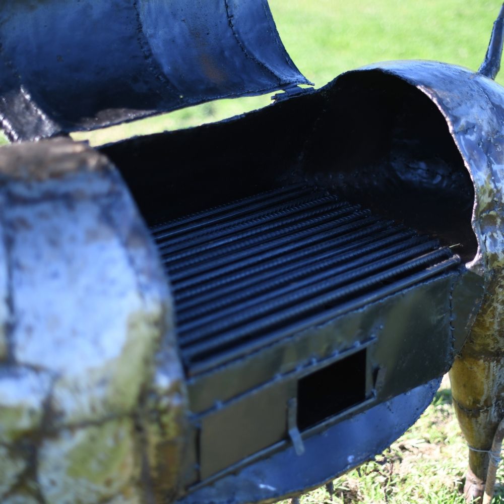 View Of The BBQ Inside the Pig