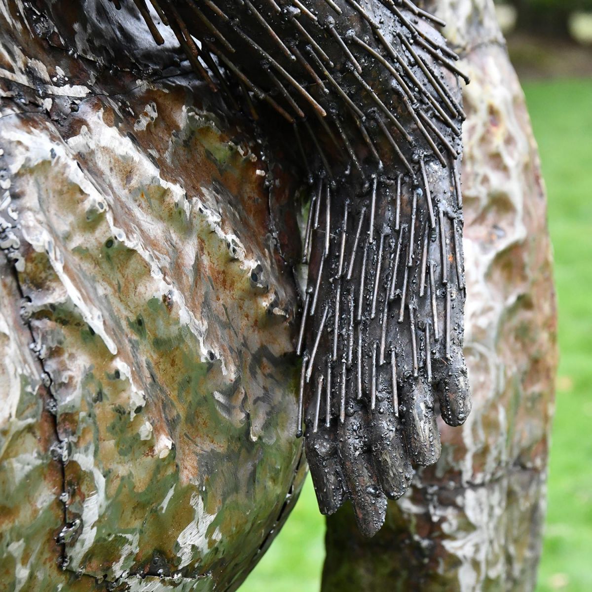 Close-up of the Finish of the Recycled Metal