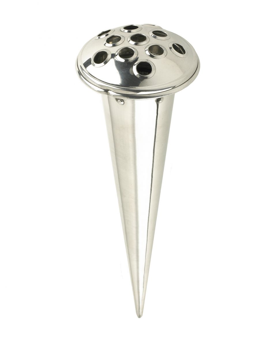 Aluminium Conical vase with removable lid