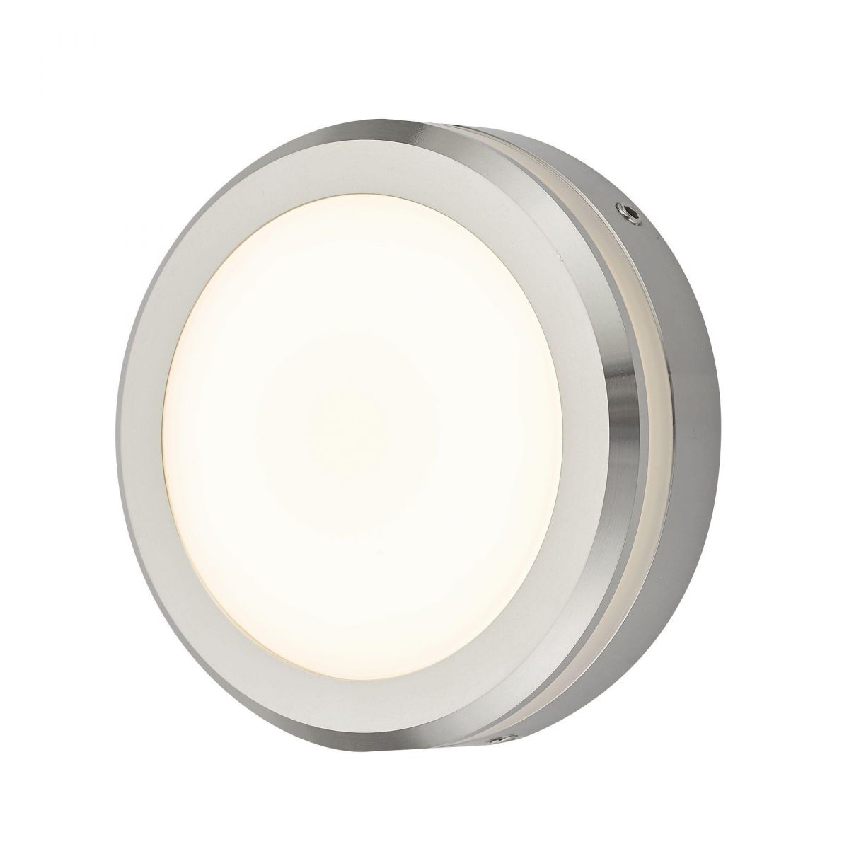 Polished Aluminium Wall Light with the Light Switched on
