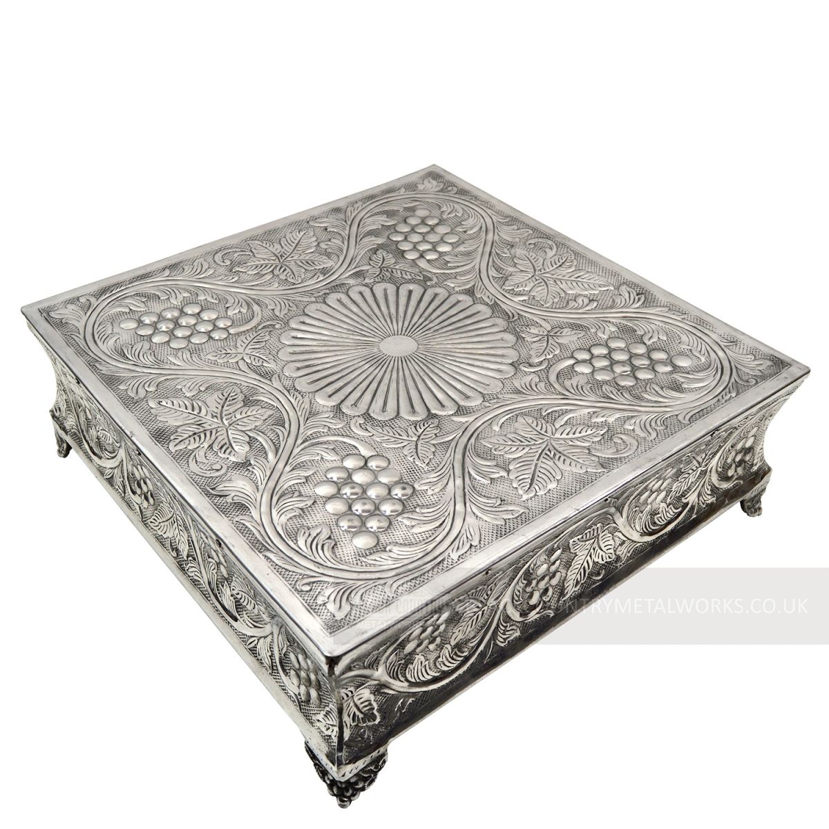 Polished Aluminium Square Cake Stand