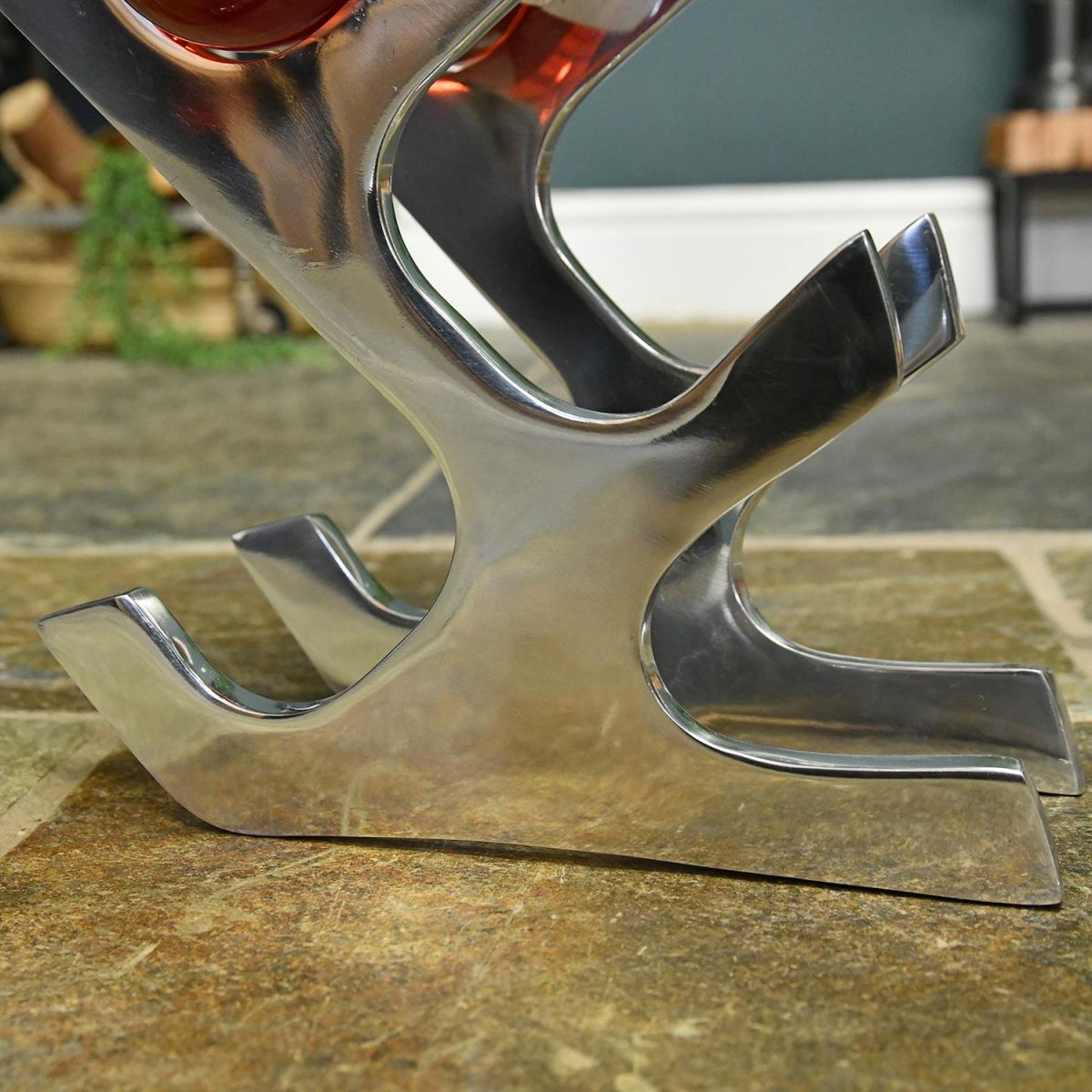 Close-up of the Base of the Wine Rack