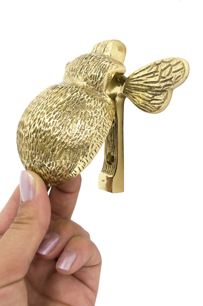 Scale image of Brass Bumblebee door knocker