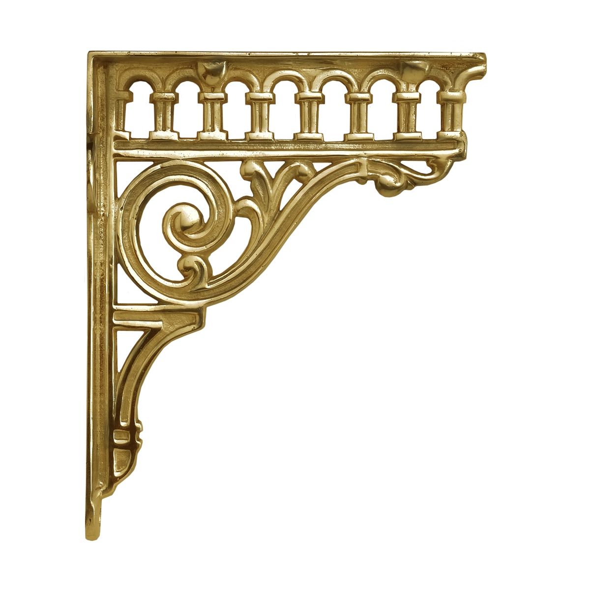 Polished brass Classic railway bracket