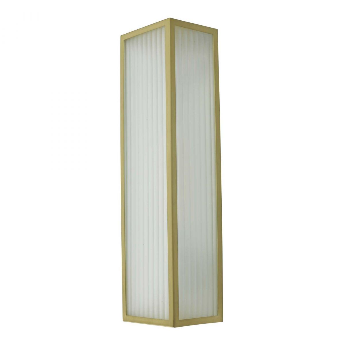 Contemporary Reeded Glass Wall Light Created with Polished Brass