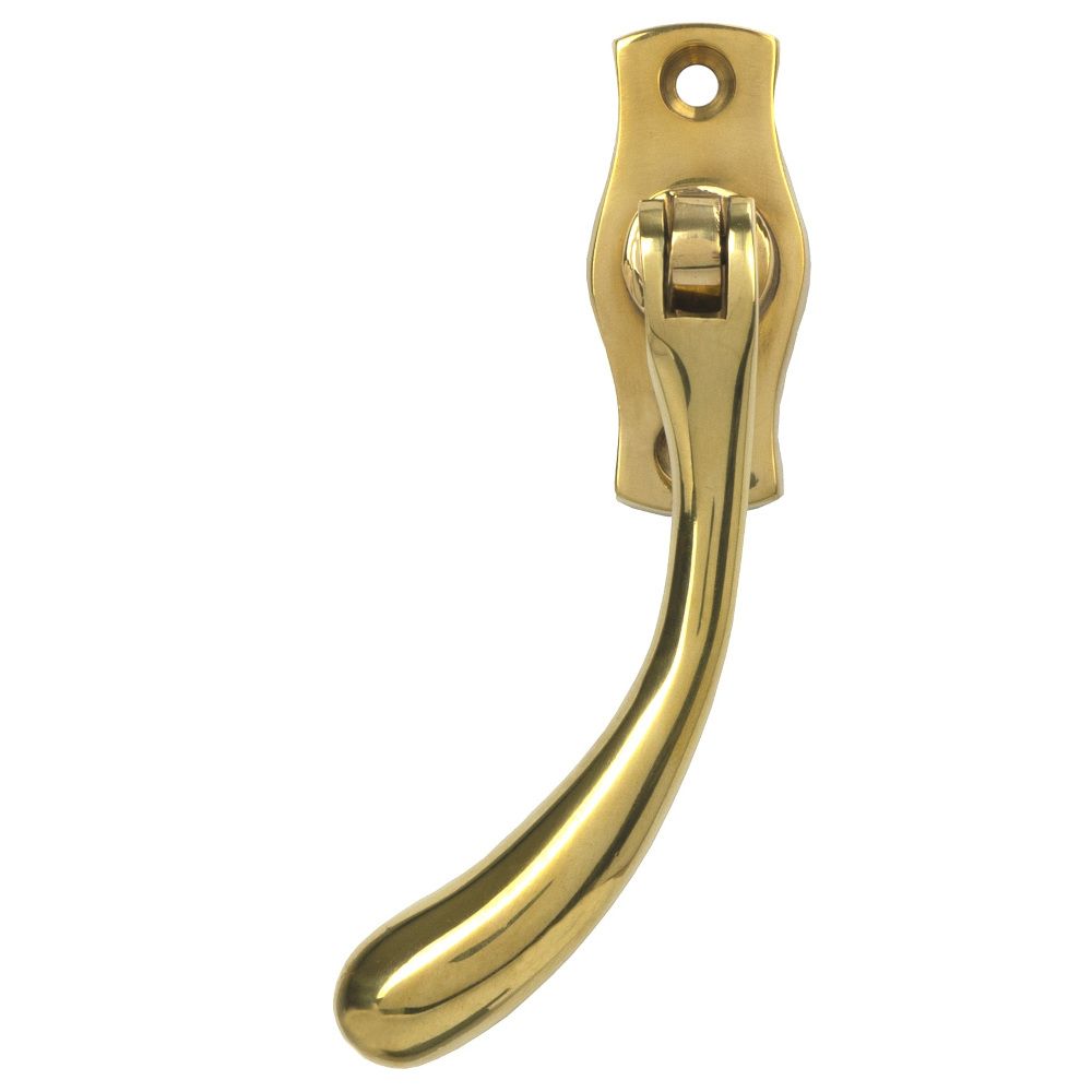 Polished Brass Peardrop Window Handle