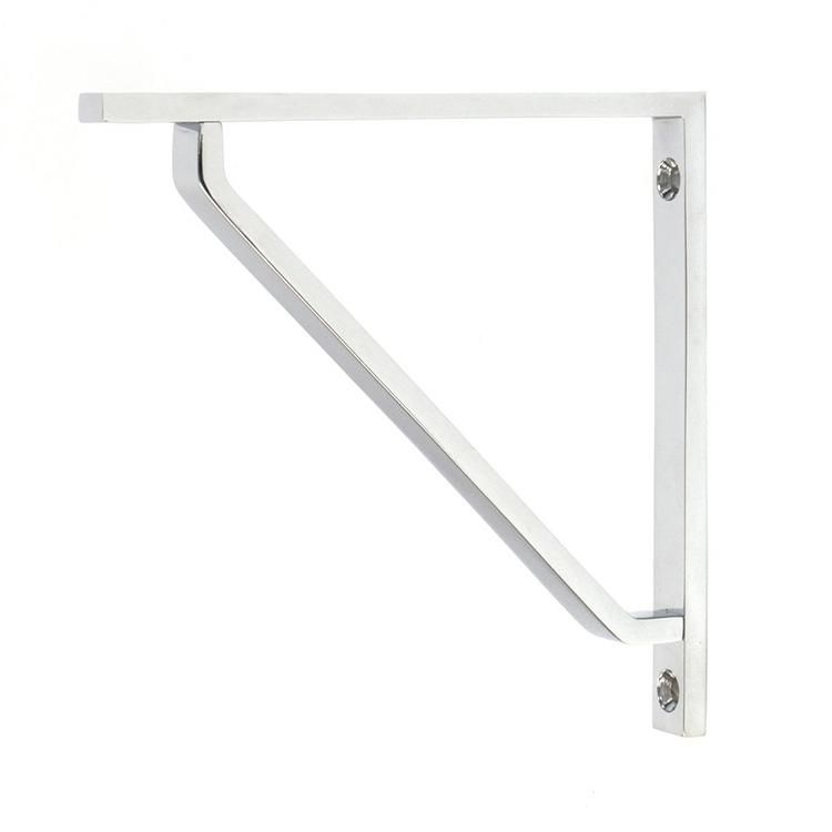 Polished Chrome "Emmanuel" Modern Shelf Bracket - 150mm x 150mm