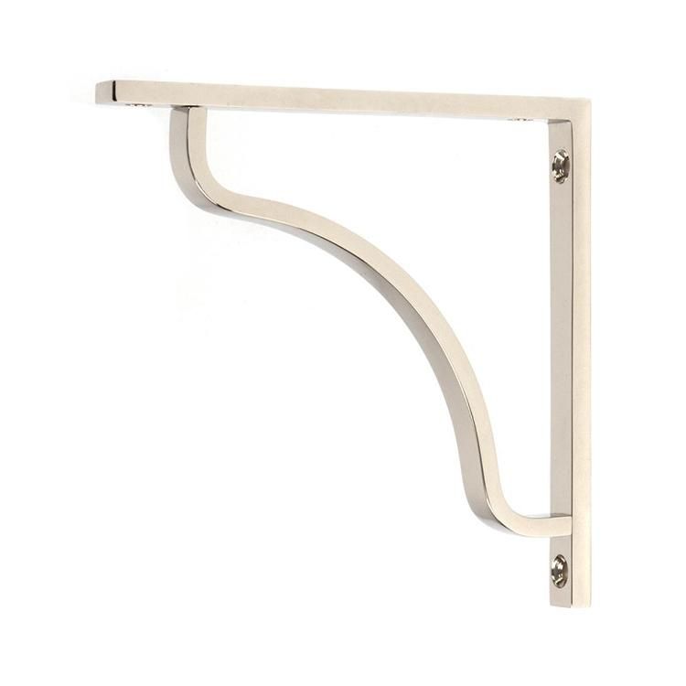 Polished Nickel "Arch-Way" Modern Shelf Bracket - 150mm x 150mm