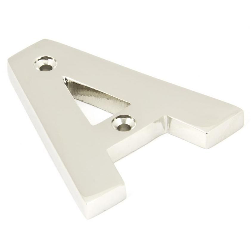Polished Nickel 3 Inch Letter A Screw Fix Letter