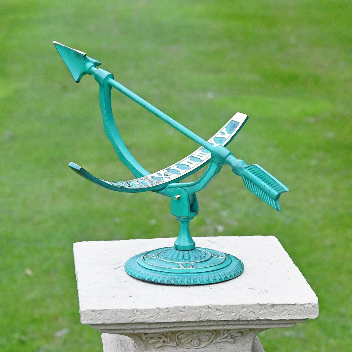 "Pompeii" Verdigris Armillary on a Plinth