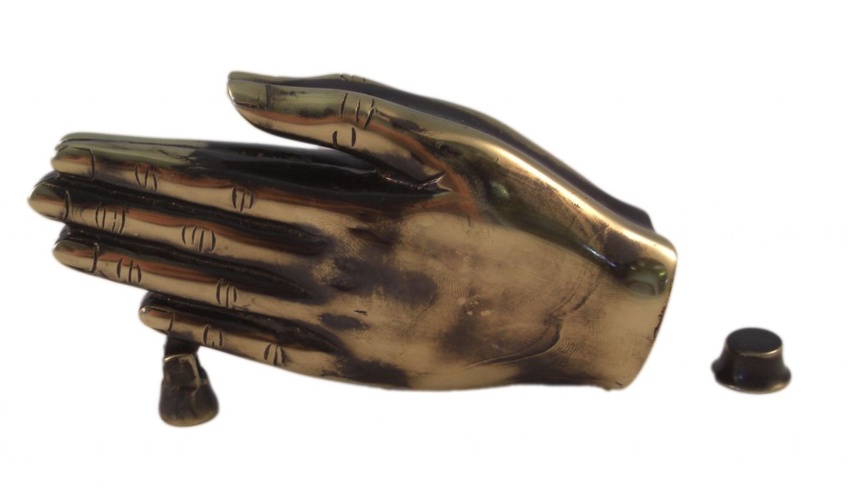 Power of Prayer Praying Antique Brass Hands Knocker