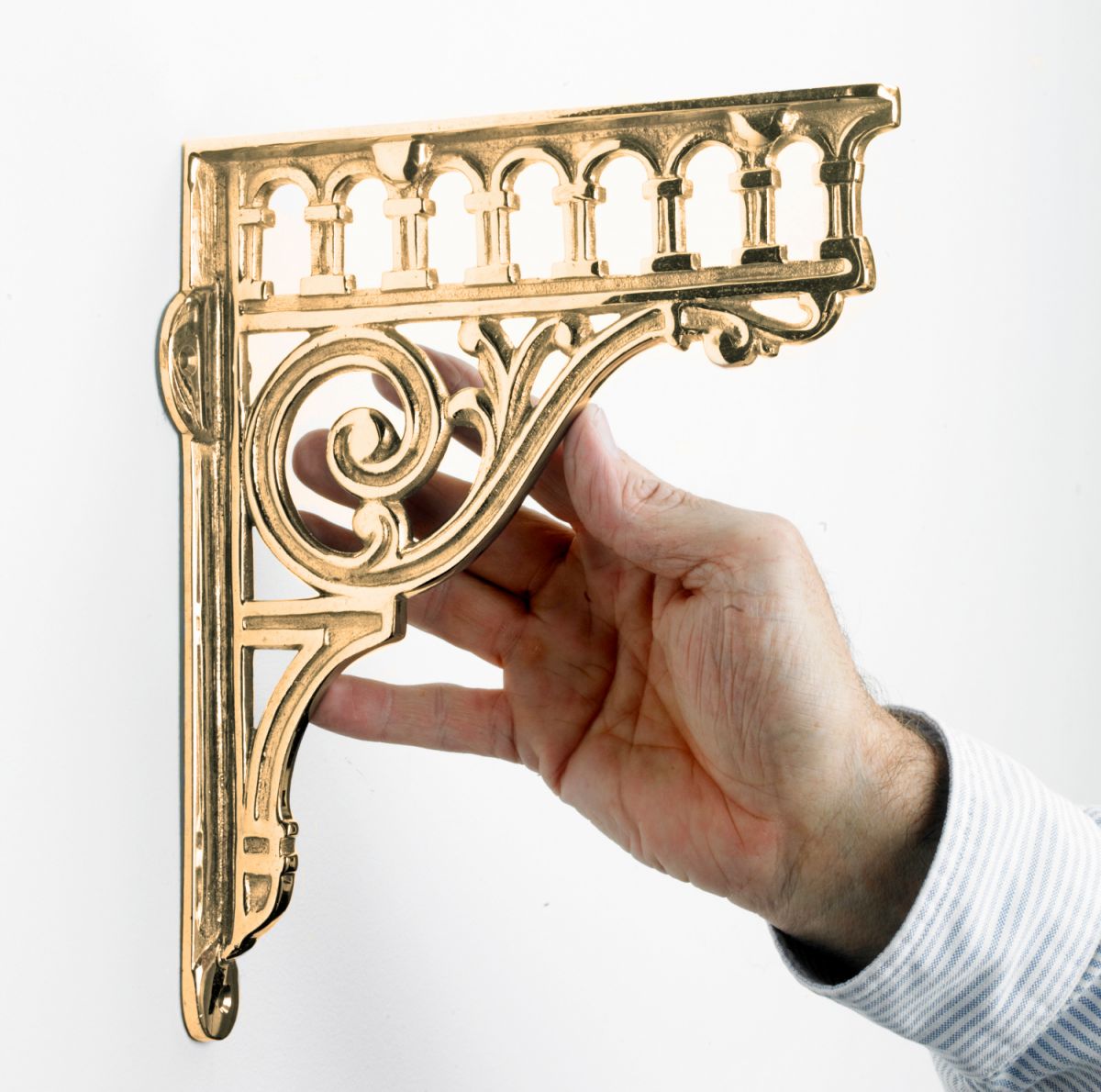 Classic Railway “Ribbleshead” Brass Shelf Bracket 26 x 21cm