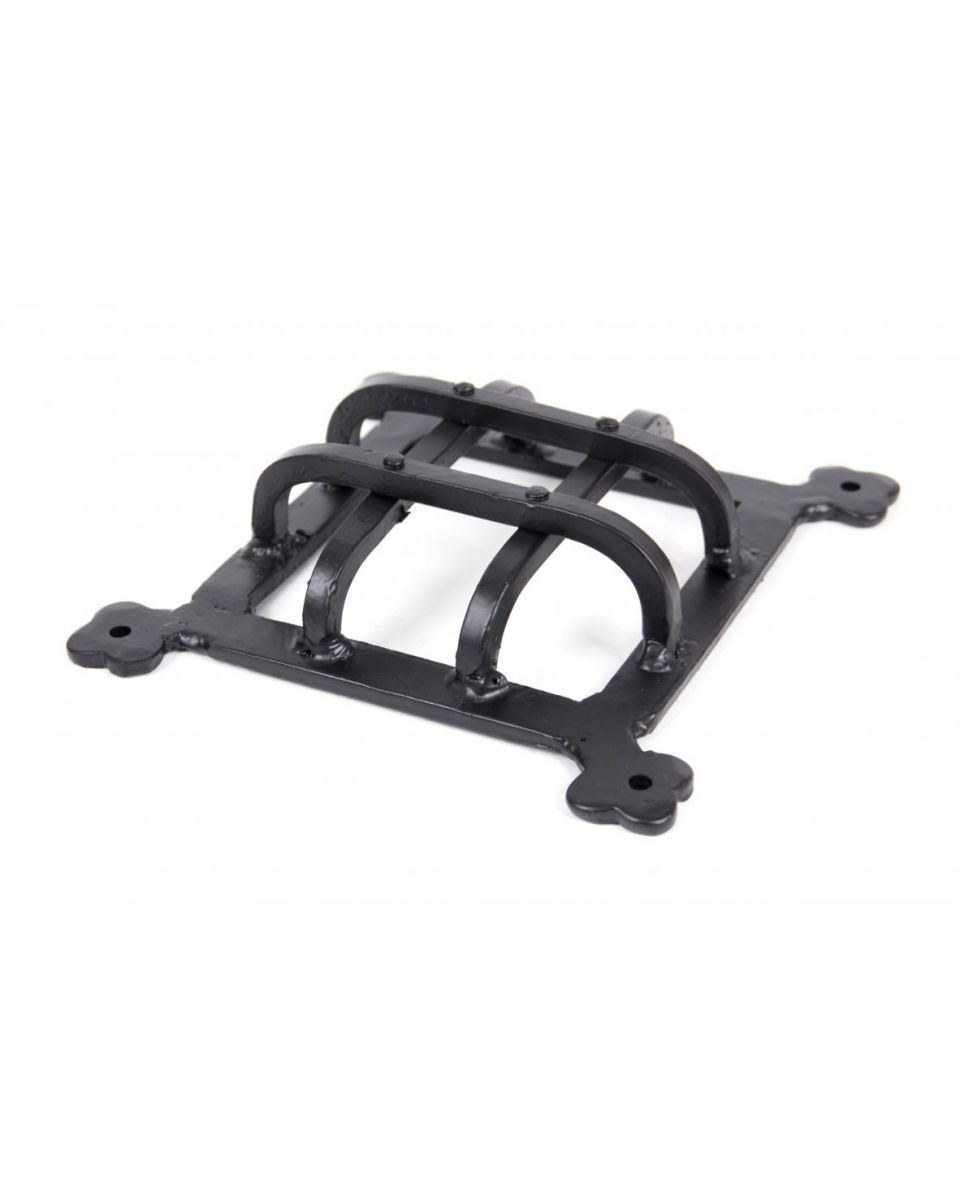 Raised Door Grill Finished in Black