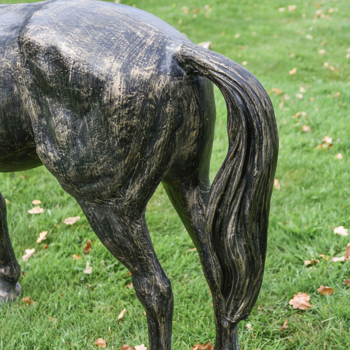 Close-Up of Ponytail on Cast Aluminium Sculpture