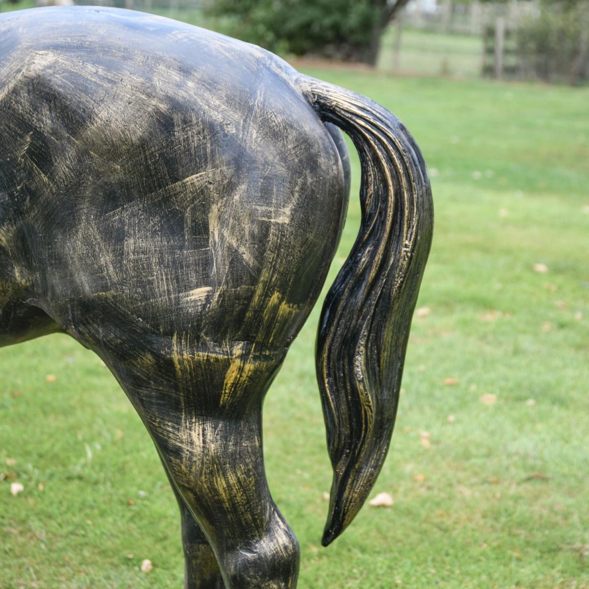 Close-Up of Ponytail on Horse Sculpture