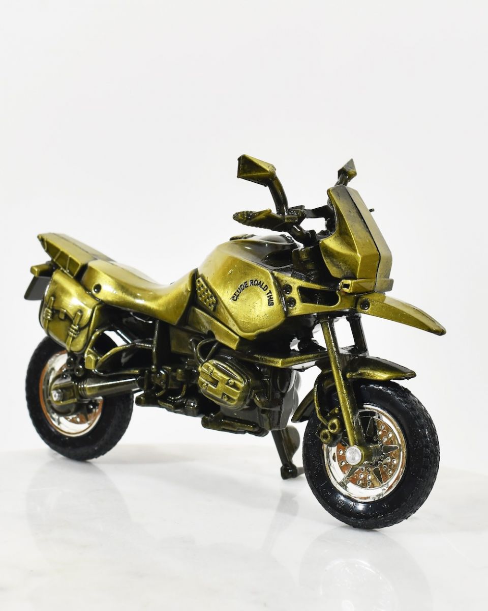 Recycled Metal Adventure Bike Sculpture