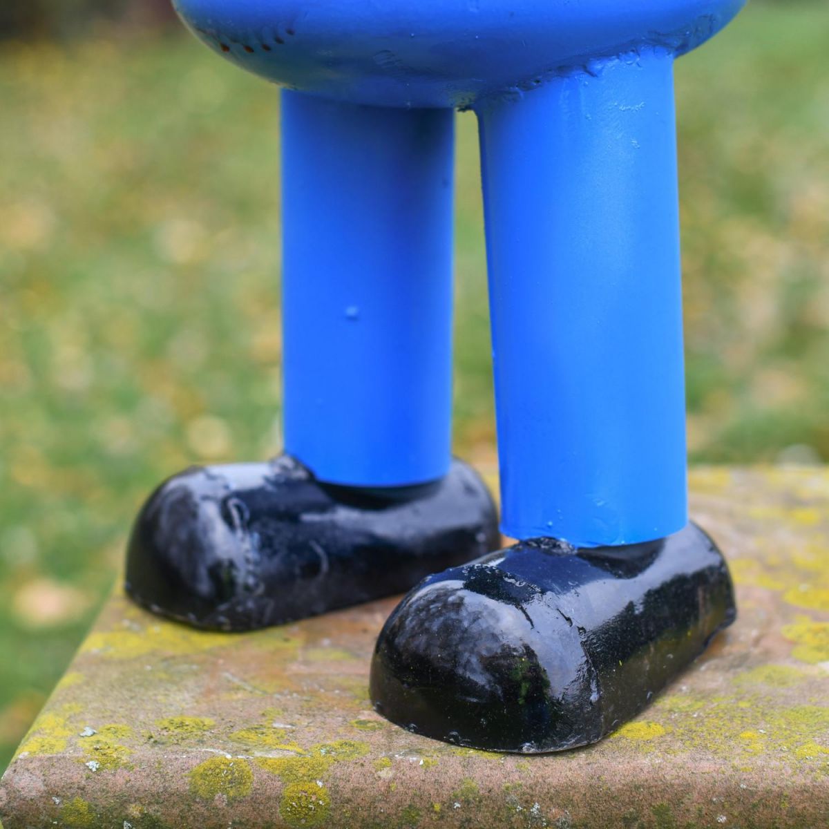 Close-Up of Legs on Mechanic Henchman Sculpture