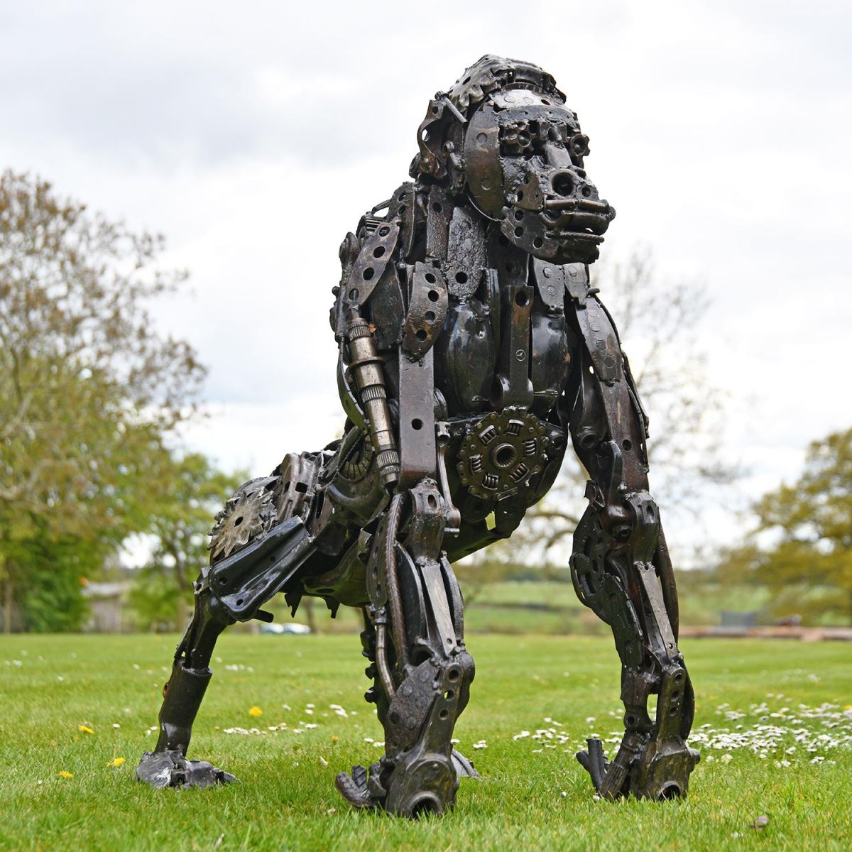Recycled Parts Gorilla Sculpture in Situ