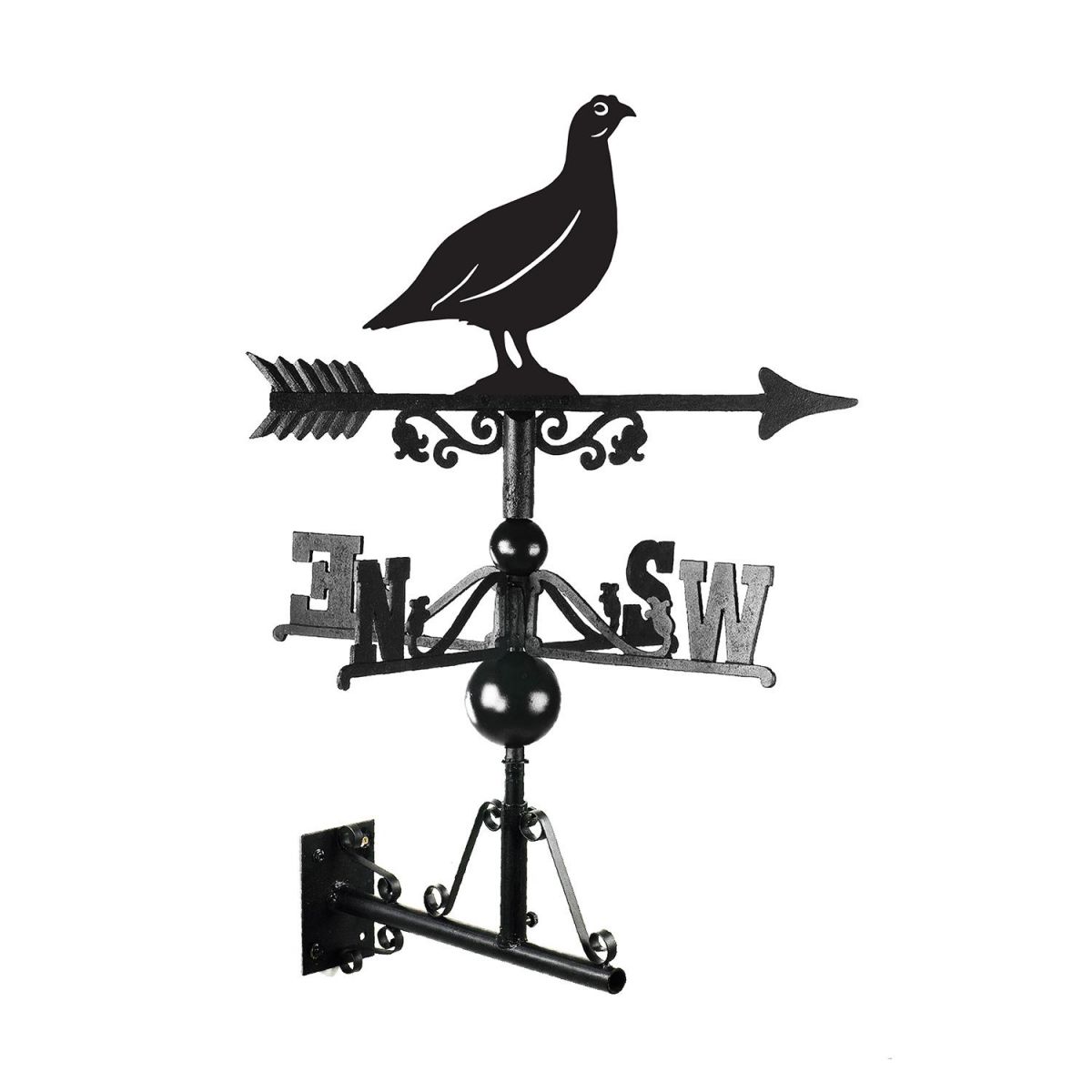 Red Grouse Weathervane Created From Iron and Finished in Black