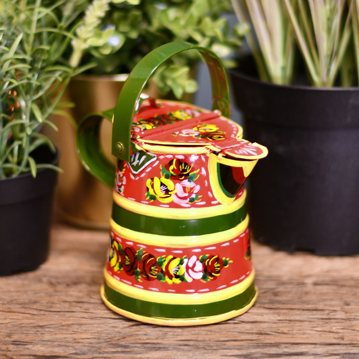 Traditional Watering Can Finished in Red