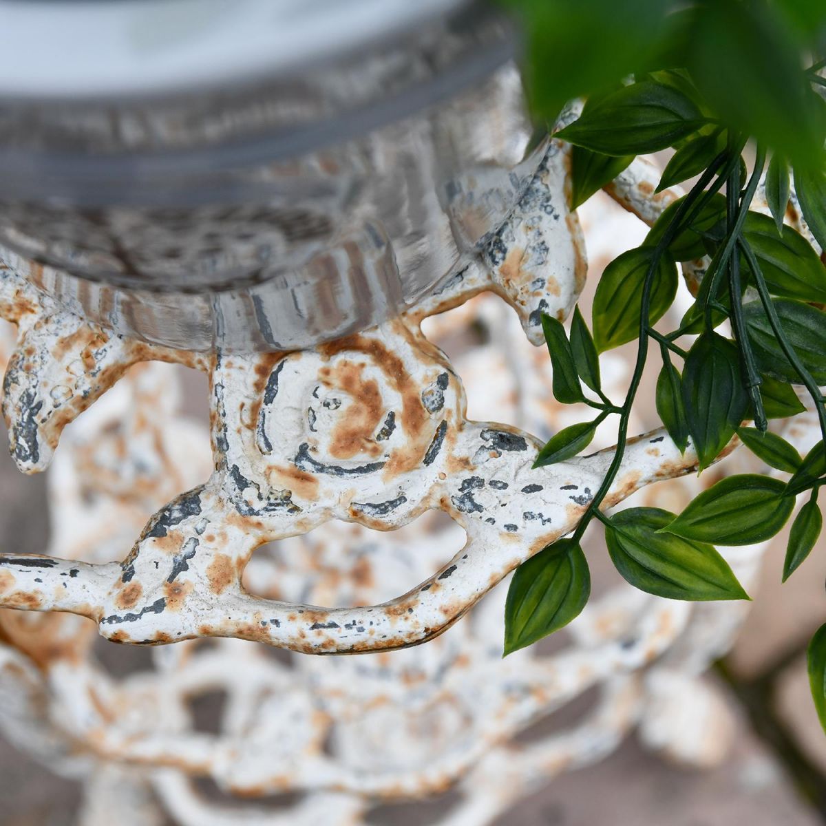 Close-up of the Rose Design on the Top of the Table