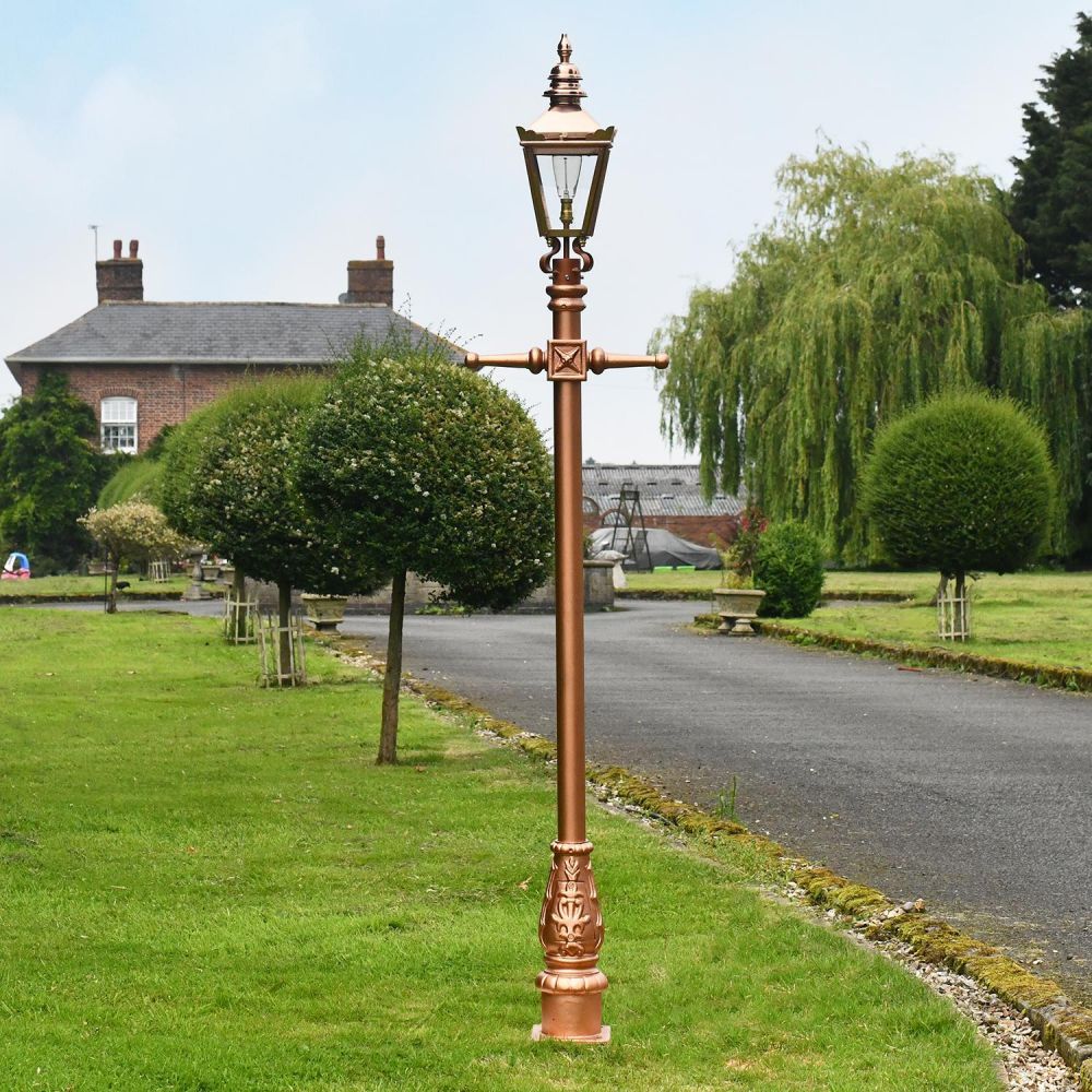 Rose Gold and Copper Finish Harrogate Lamp Post 2.25m