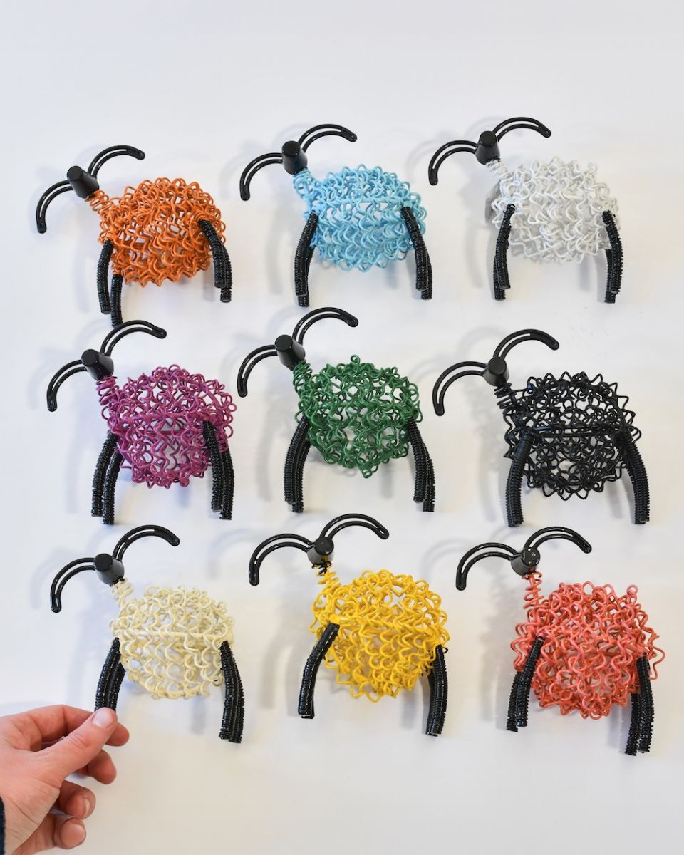 recycled metal art sculpture all colours