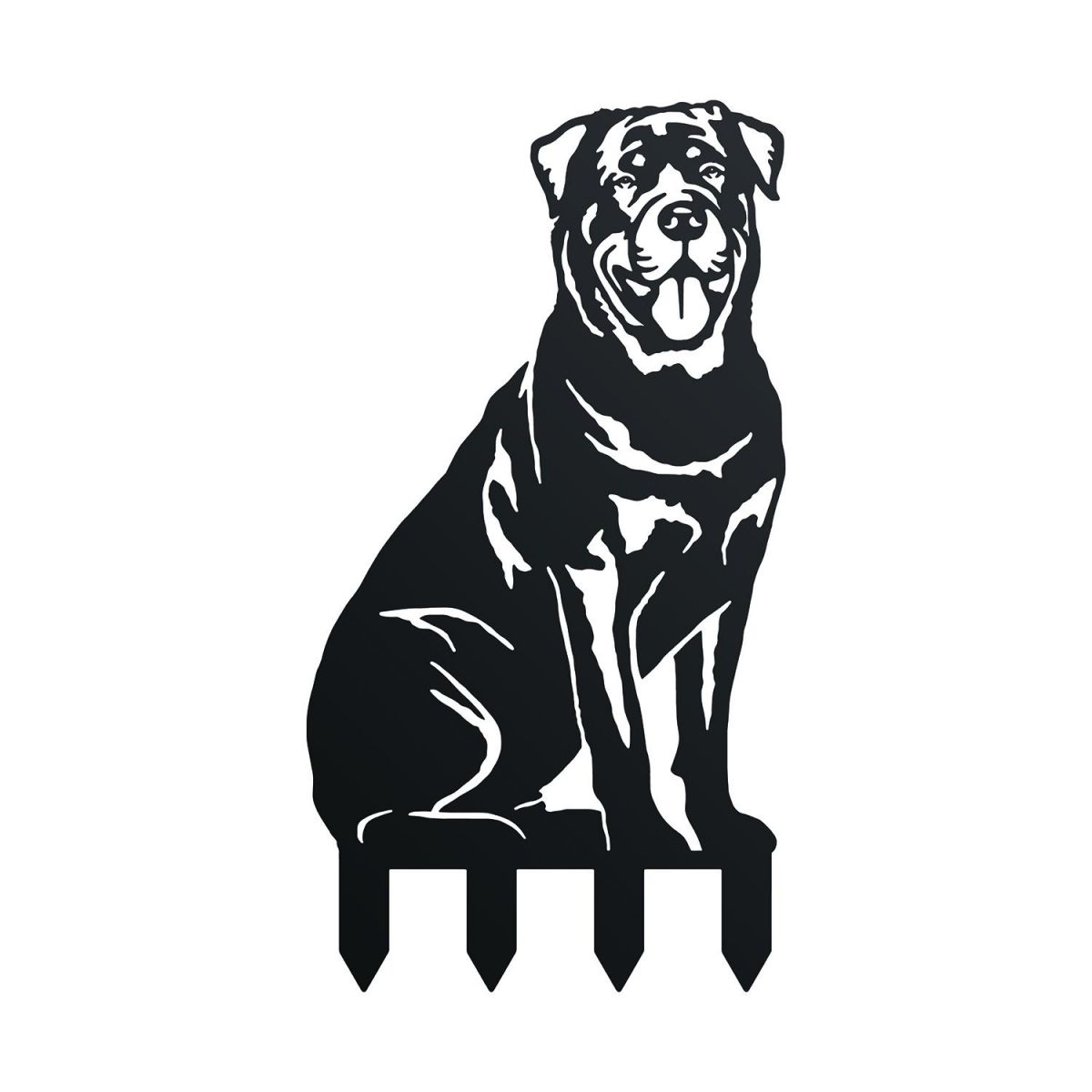 Rottweiler Silhouette in a Black Finish