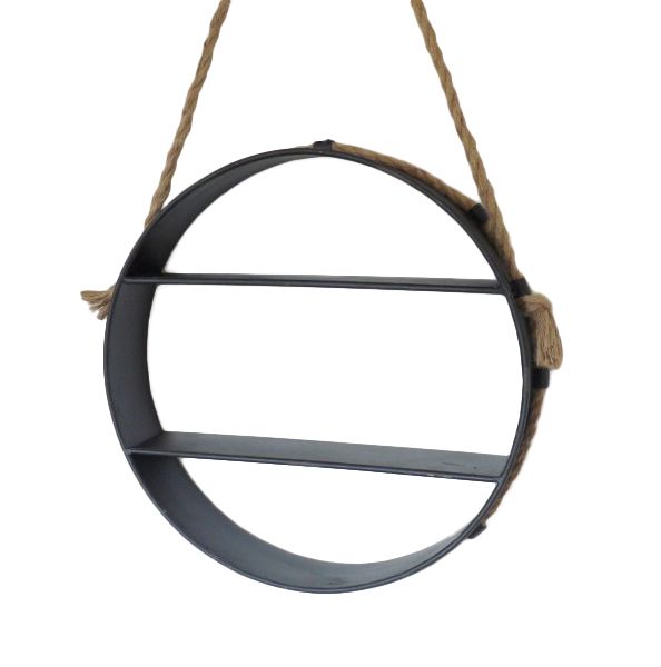 Rope Hanging Circular Shelf