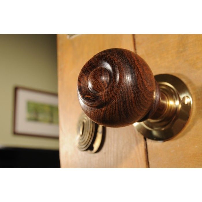 Hardwood Round Wooden Door Knobs