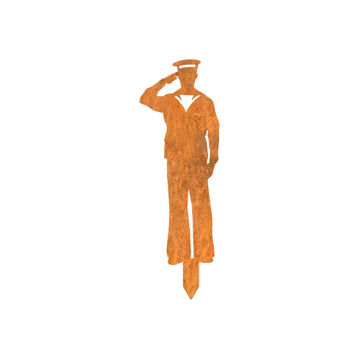 Rustic Ground Spike with Royal Navy "Officer Salute" Topper with Spike