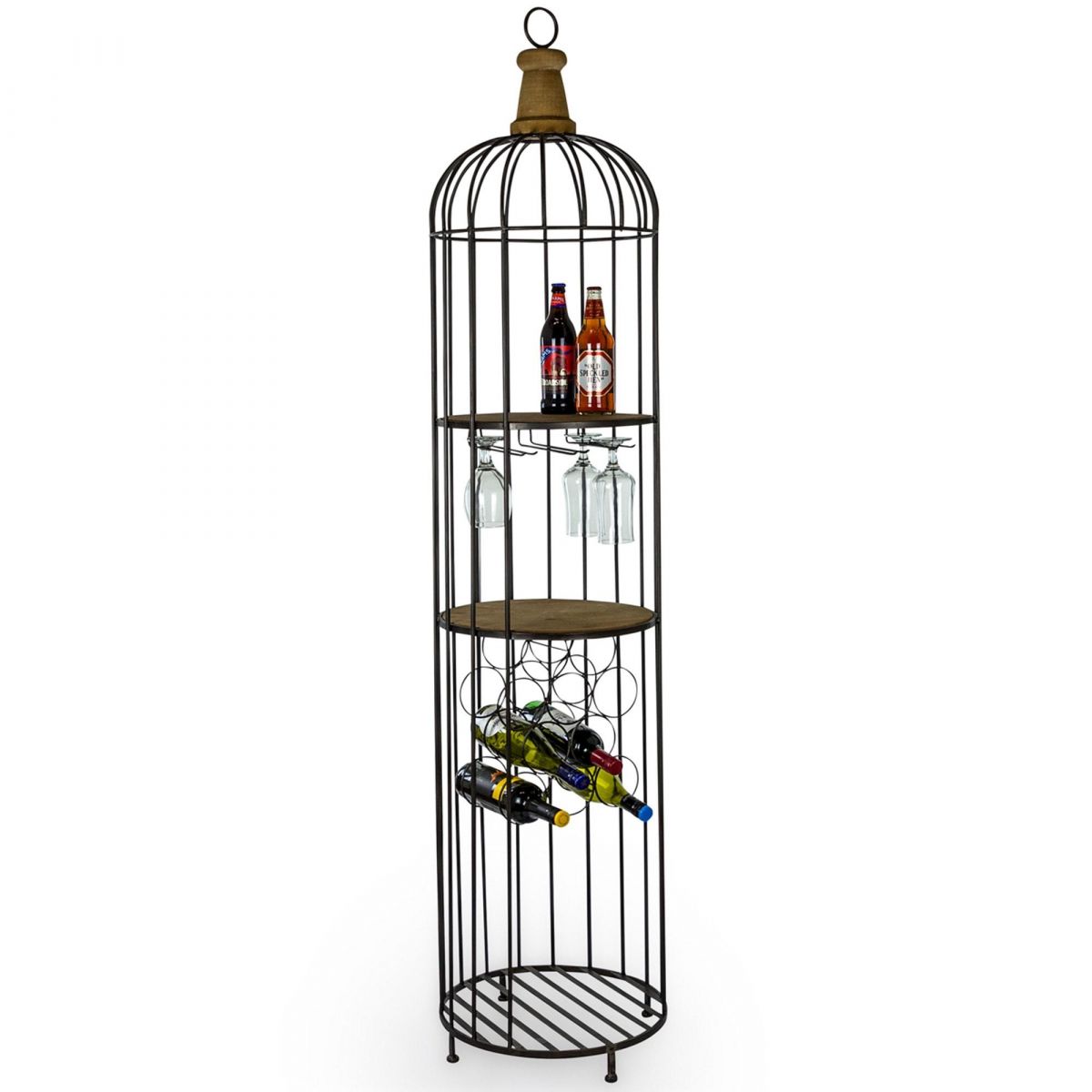 Rustic Bird Cage Shelving Unit in Situ