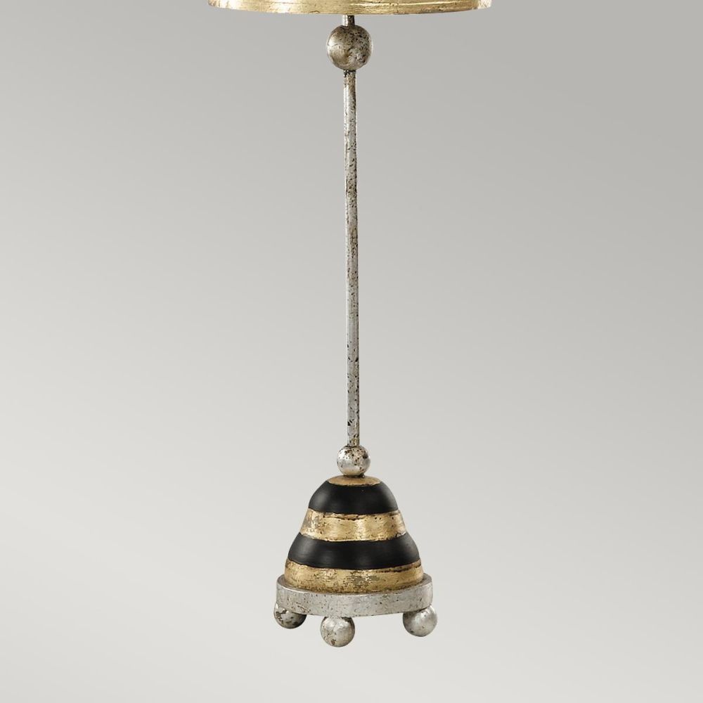 Tiberius Aged Silver, Black & Gold Table Lamp 