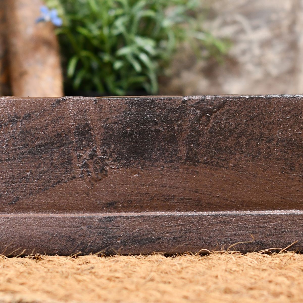 Close-up of the Rustic Finish on the Boot Scraper