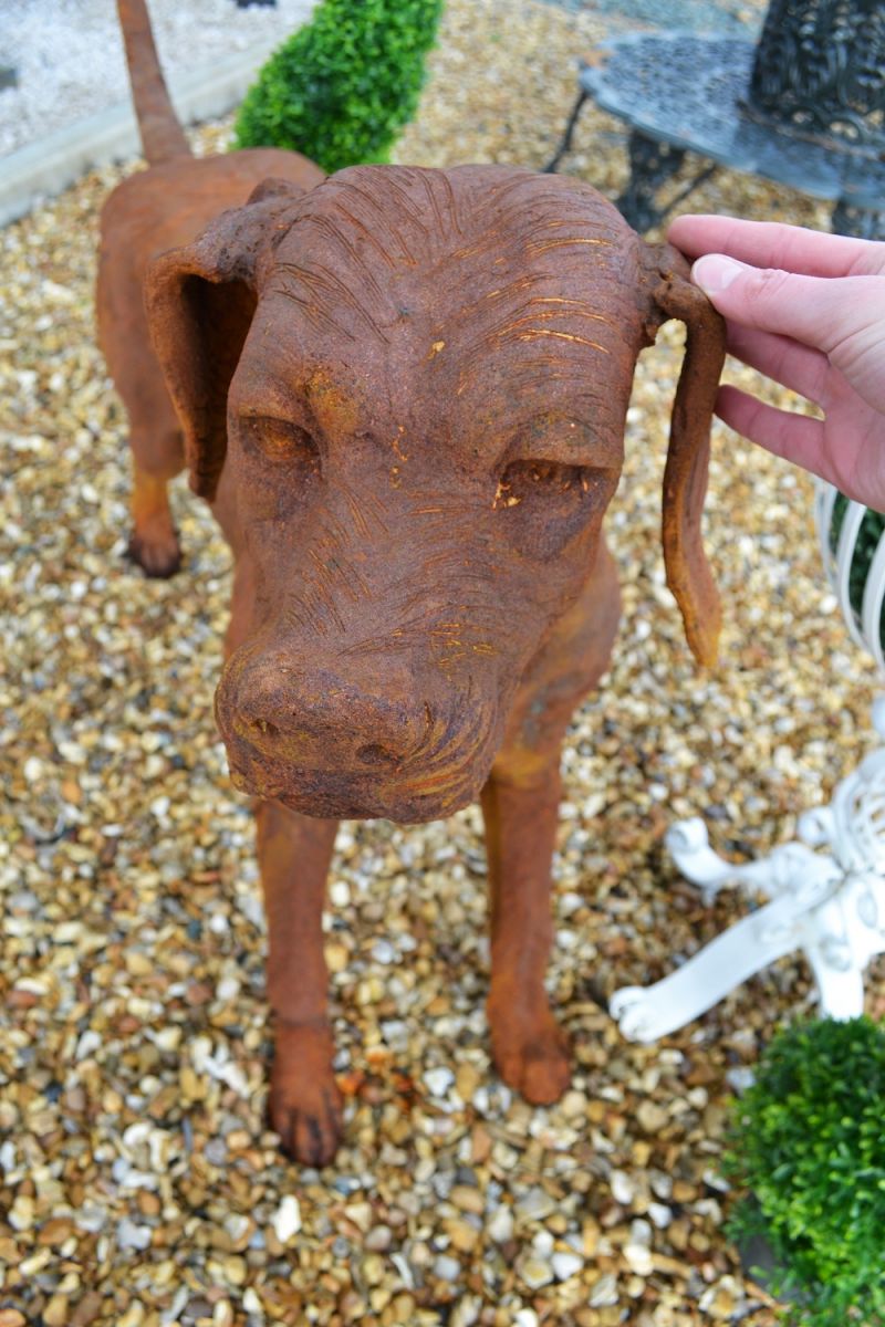 “Tucker” Cast Iron Dog Garden Statue 