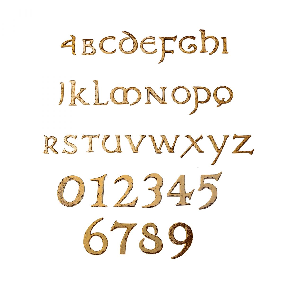 copper self adhesive numbers and letters in group