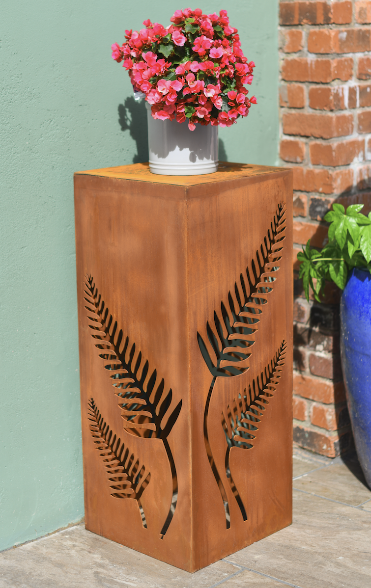 Large Rustic Fern Decorative Garden Column