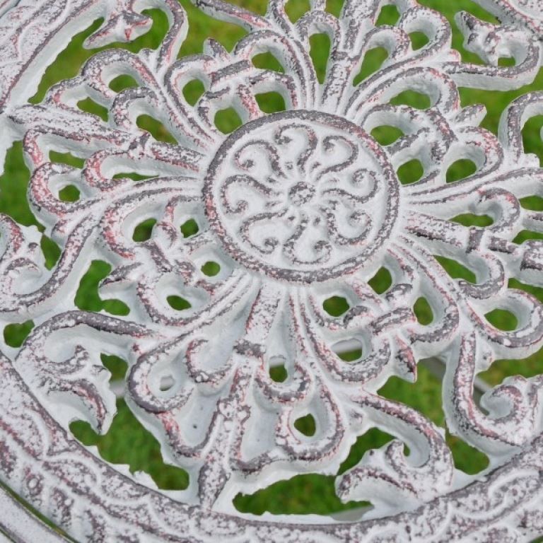 Close-up of the Ornate Design on the Back of the Seat