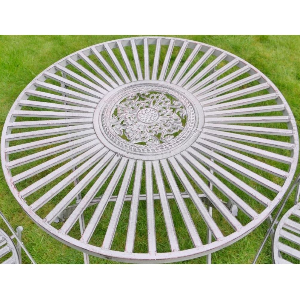 Round Table Finished in a Shabby Chic Grey