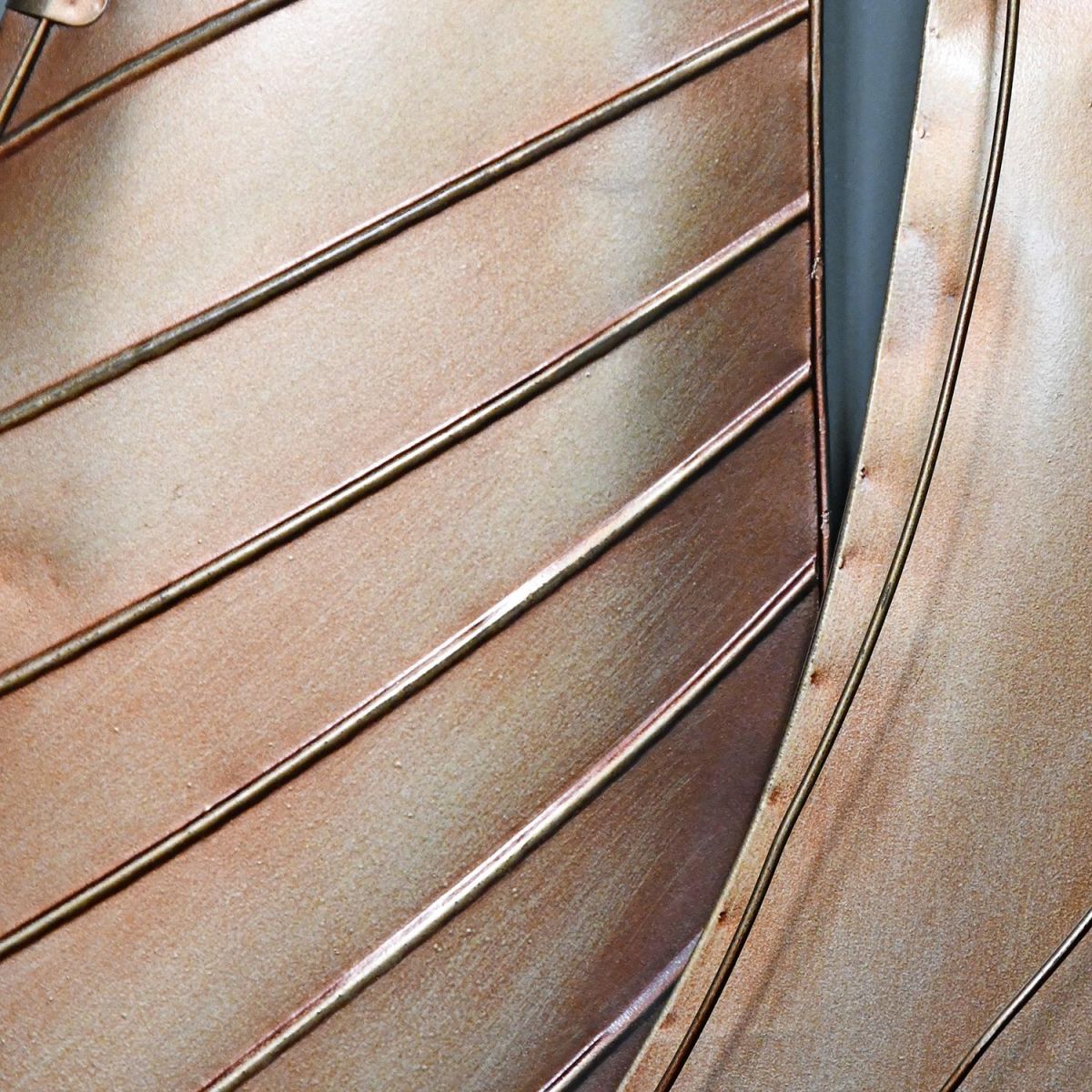 Close-up of the Glossy Rustic Finish on the Sailing Ships Sail