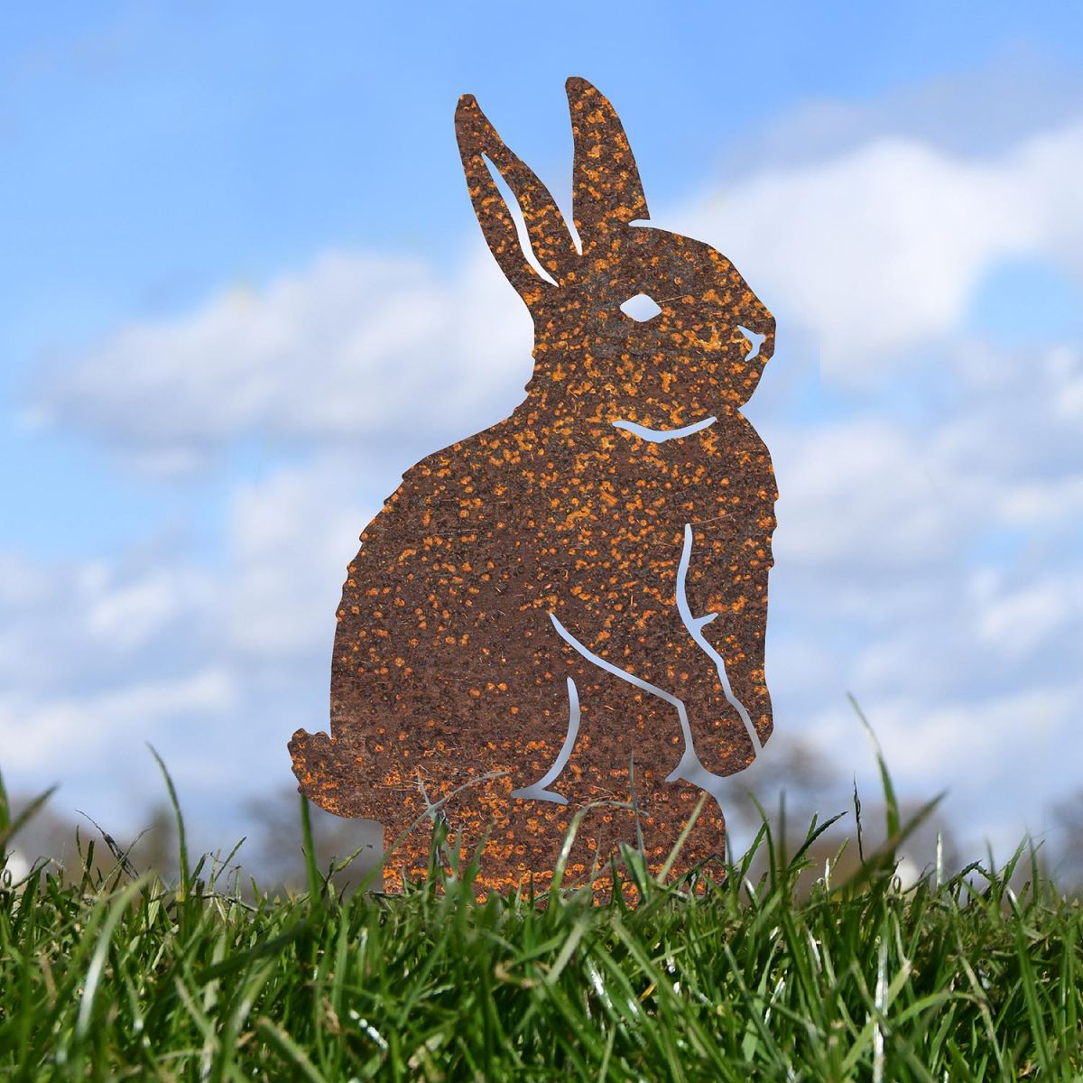 Rustic Standing Leveret Hare Silhouette in Situ