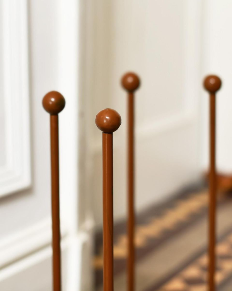 Close-Up of Cast Iron Rods to Allow for Boot Storage