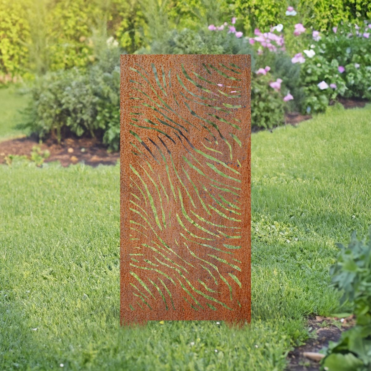 Rustic Zebra Print Garden Screen