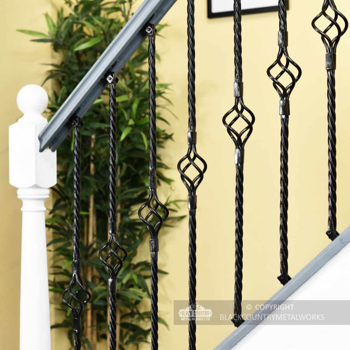 Stair Spindles - Single Basket With Twist
