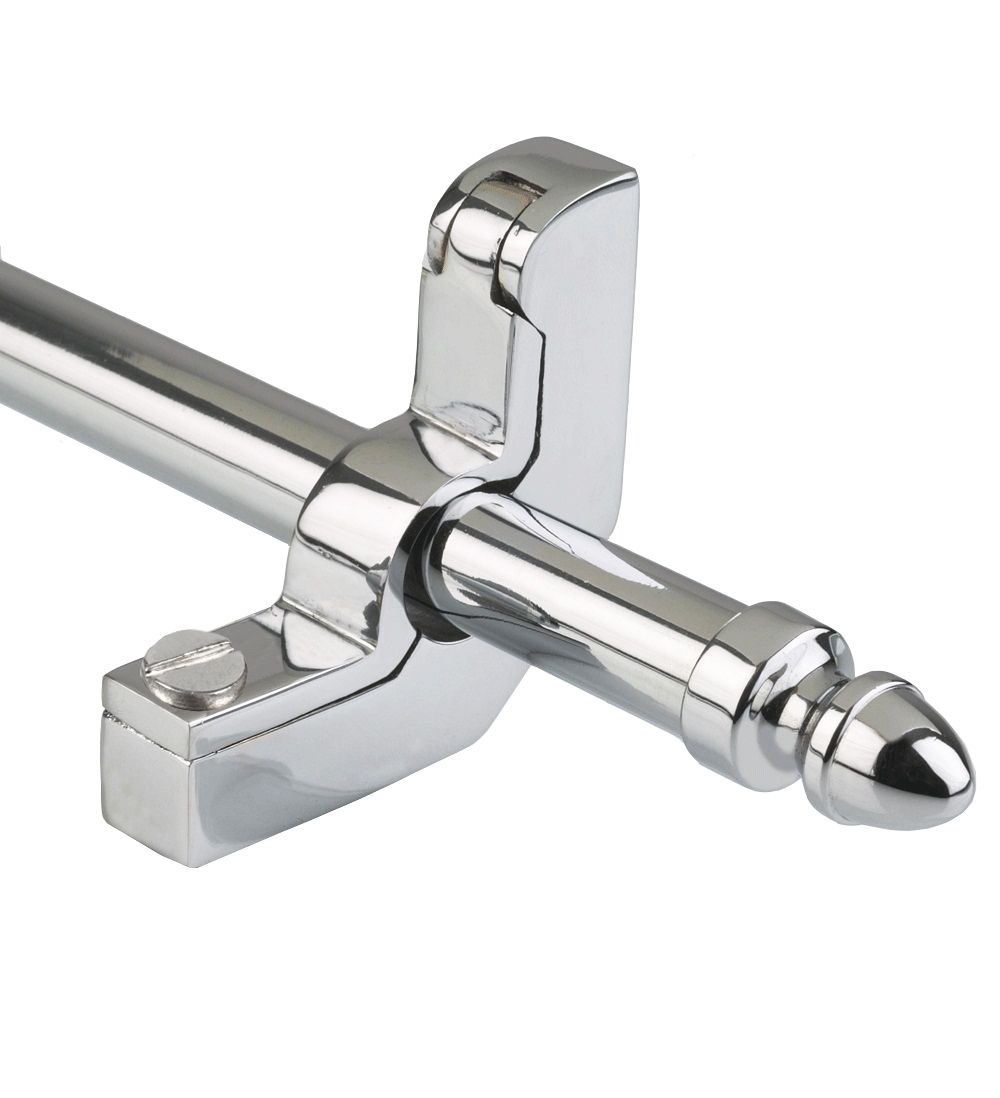 Bright Chrome Stair Rods - Acorn Finial - 12mm